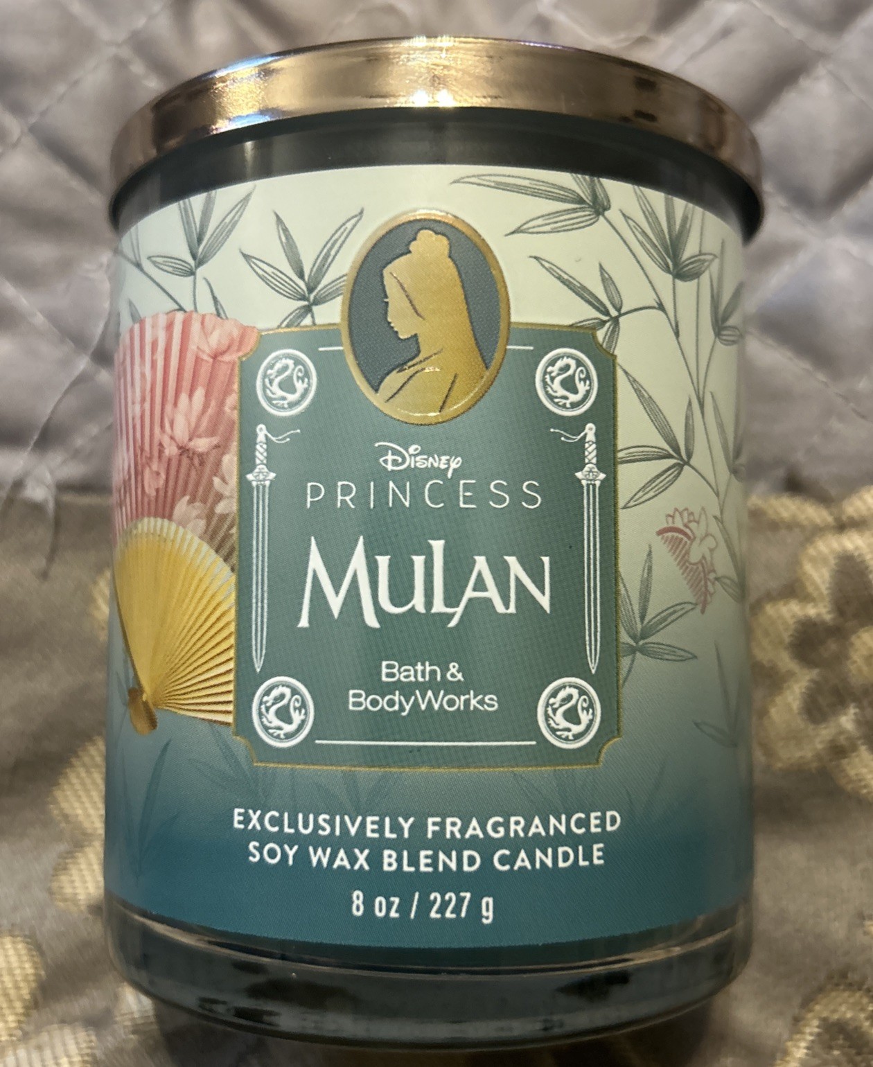 Bath & Body Works DISNEY PRINCESS MULAN Single Wick Candle 8 oz NEW