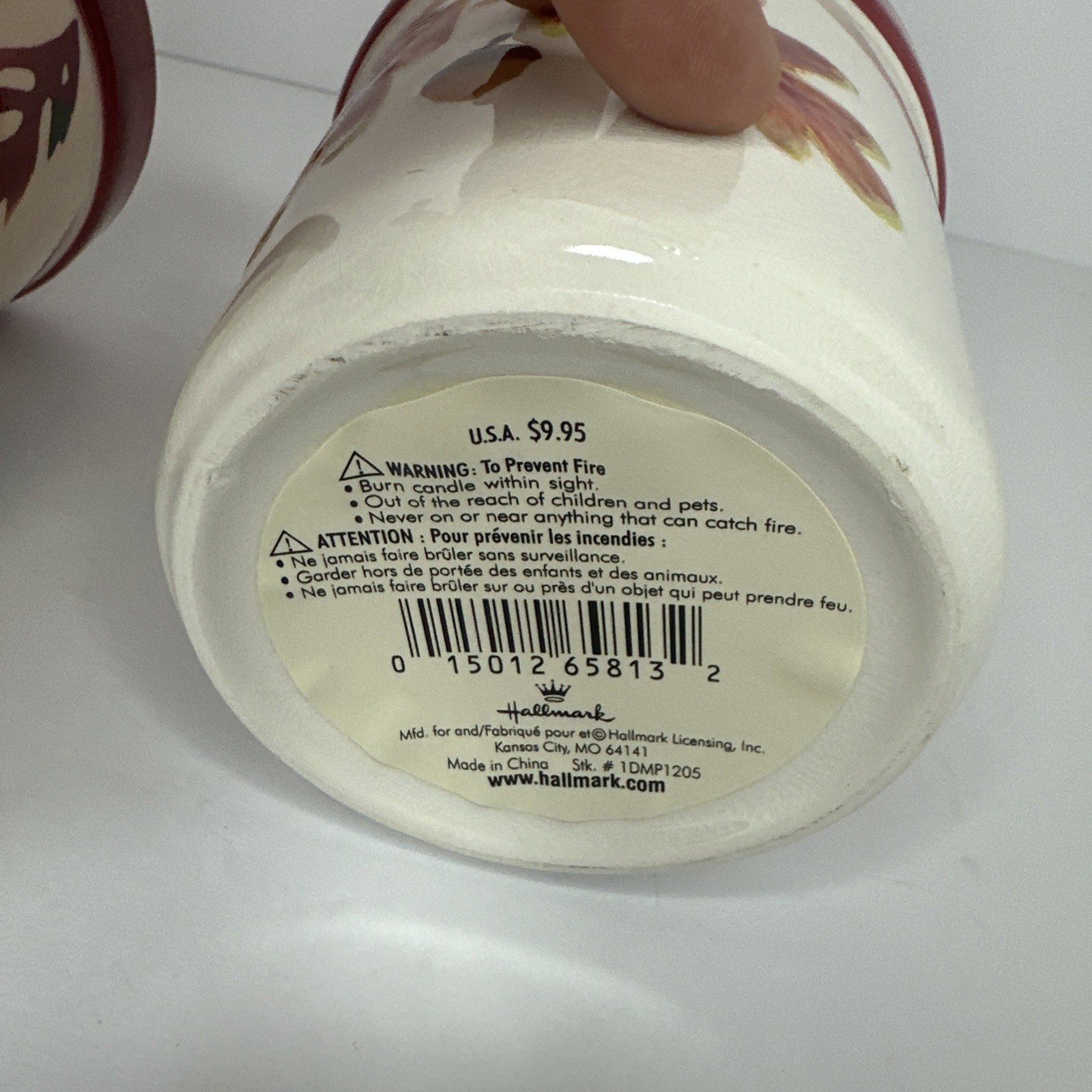 TWO HALLMARK Acorn Fall Autumn Jar Candle Scented New Leaves Maple Halloween