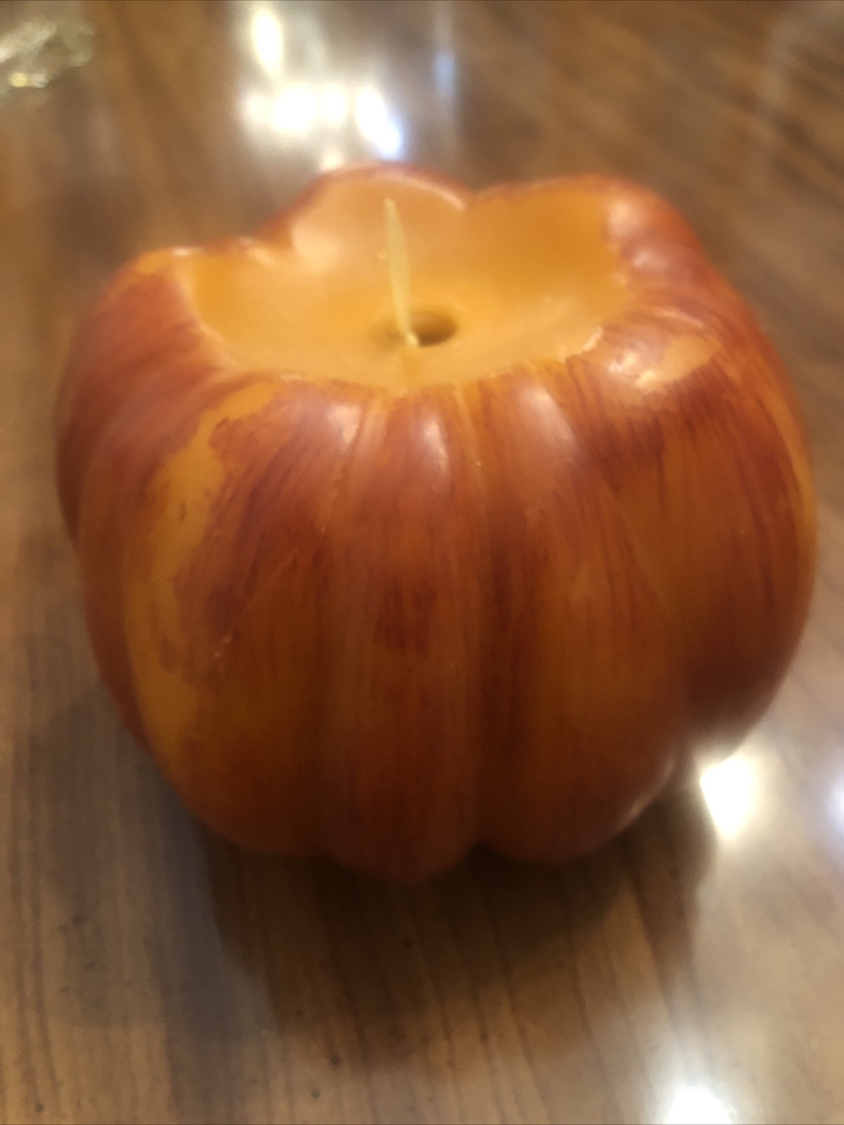 Pottery Barn Premium Flameless Flickering Pumpkin Candle Orange Brand New Rare