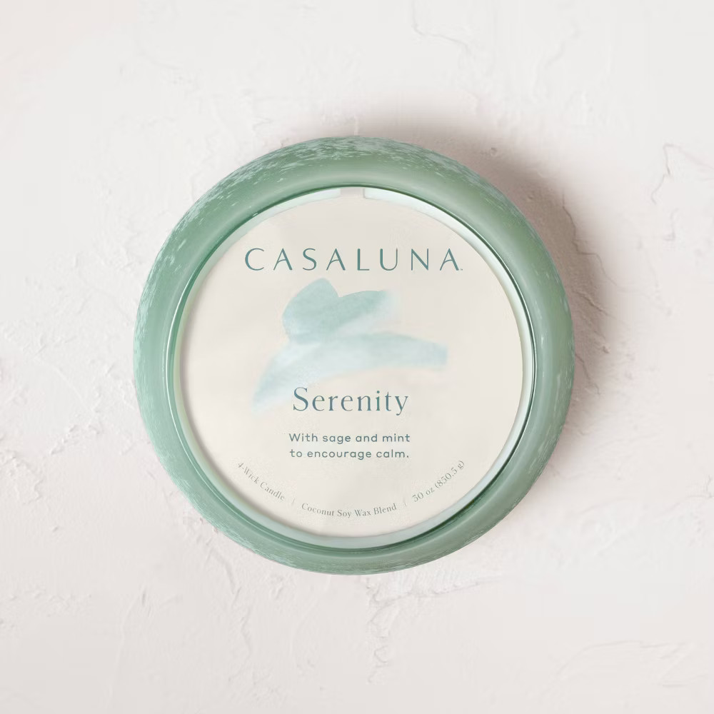 4-Wick Serenity Fashion Salted Glass Wellness Jar Candle – Casaluna