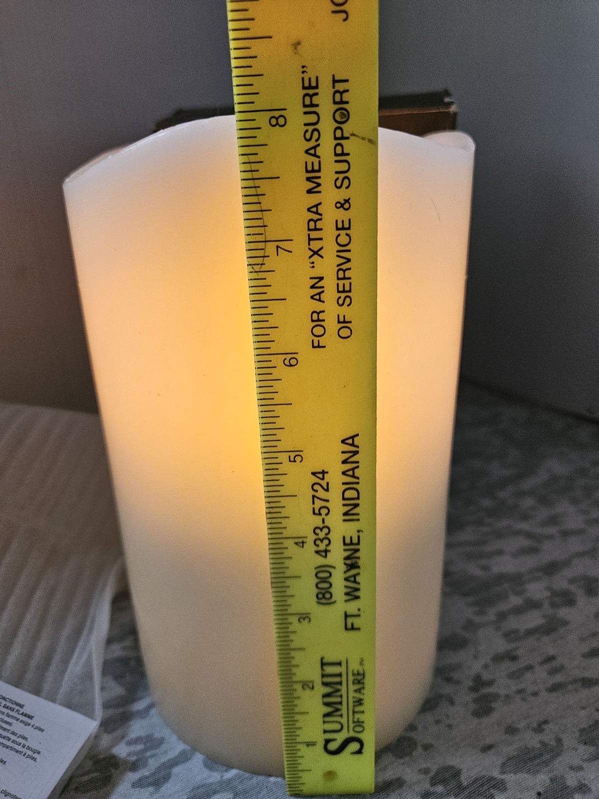 Ivory Flameless LED Candle Battery-operated with Timer Feature 8″