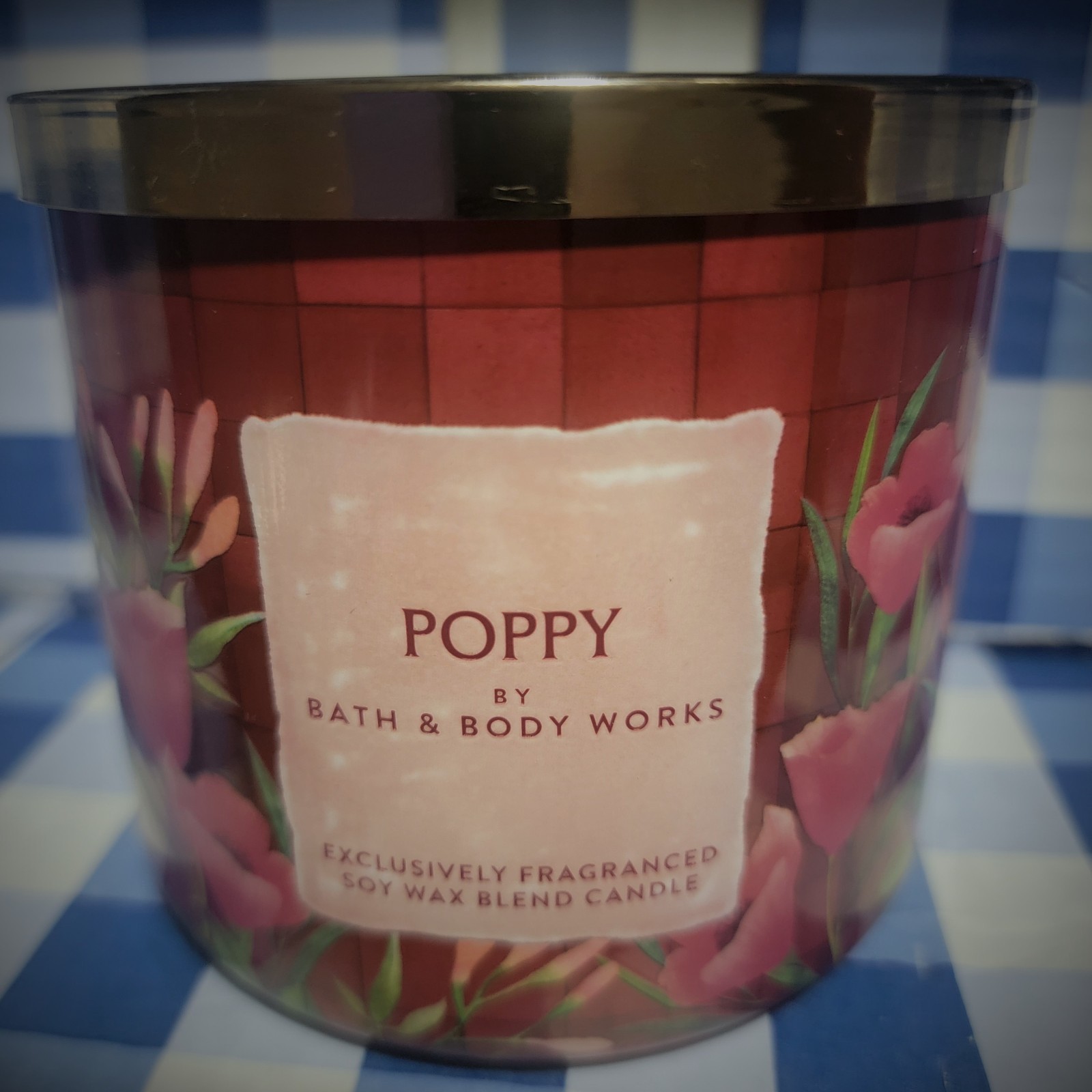 Bath & Body Works “POPPY” 3 Wick Candle 14.5 oz New!