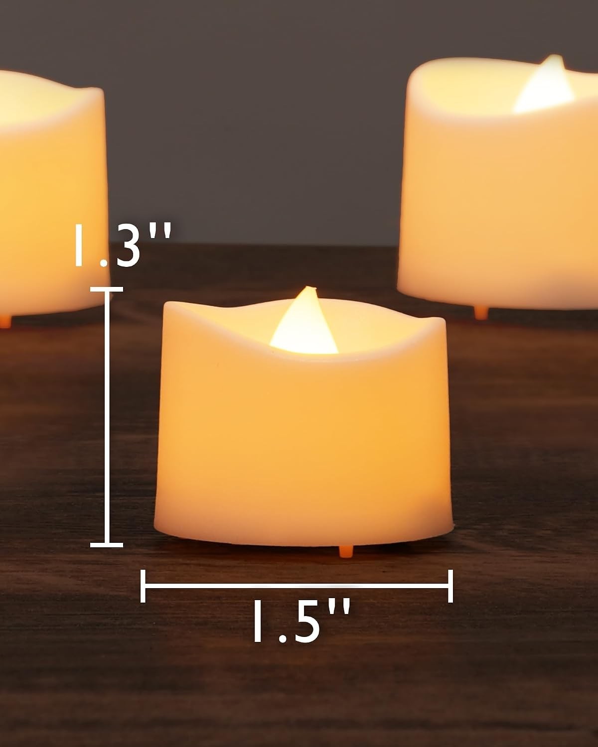 Flameless Flickering LED Tea Lights – Safe Decorative Candles for Indoor/Outdoor
