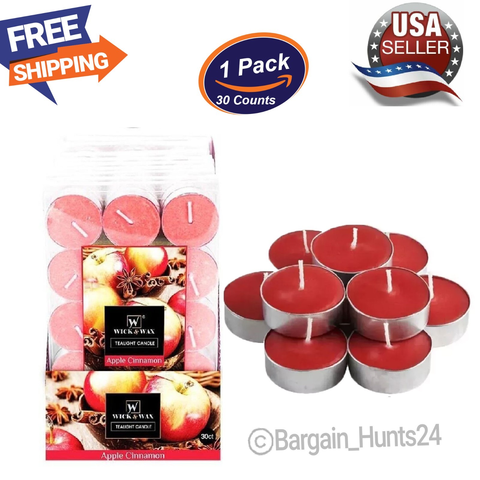 30 Count Scented & Unscented Tealight Candles Long Lasting Aromatherapy Candles