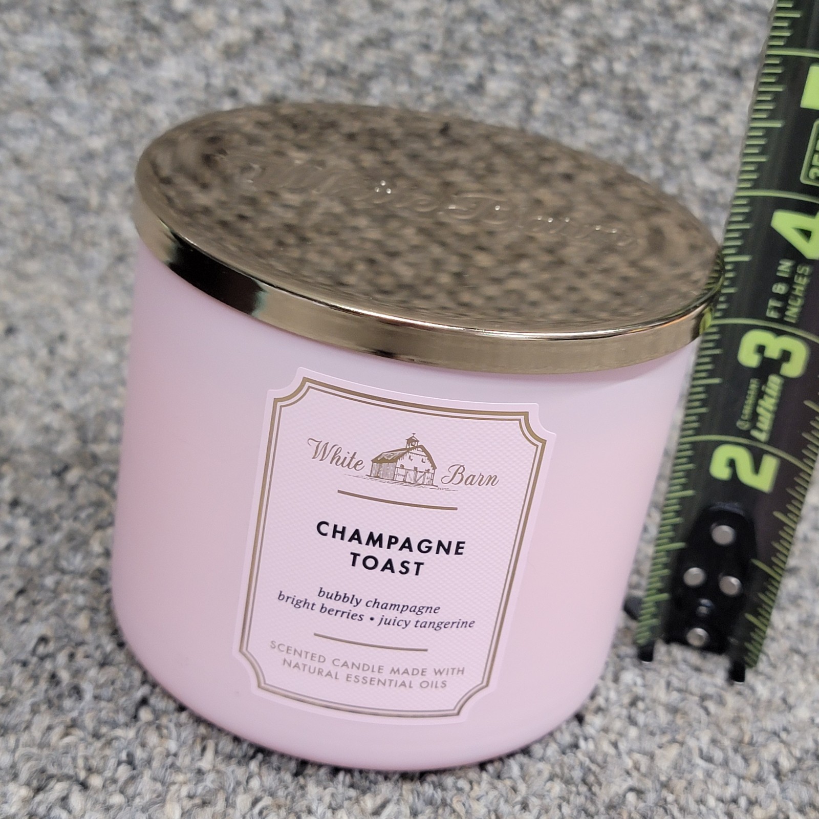 White Barn Champagne Toast Scented 3 Wick Candle Burns 25-45 Hrs 14.5oz