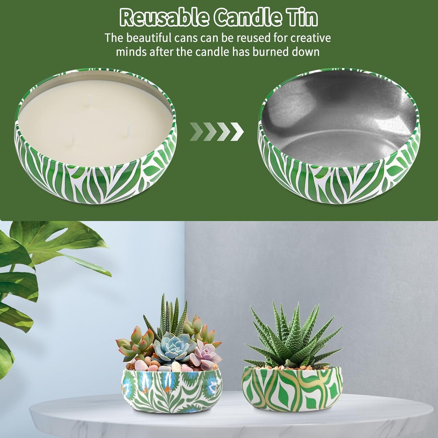 3 Pack Citronella Soy Wax Candles 36 oz 3 Wick Outdoor Patio Jar Candles