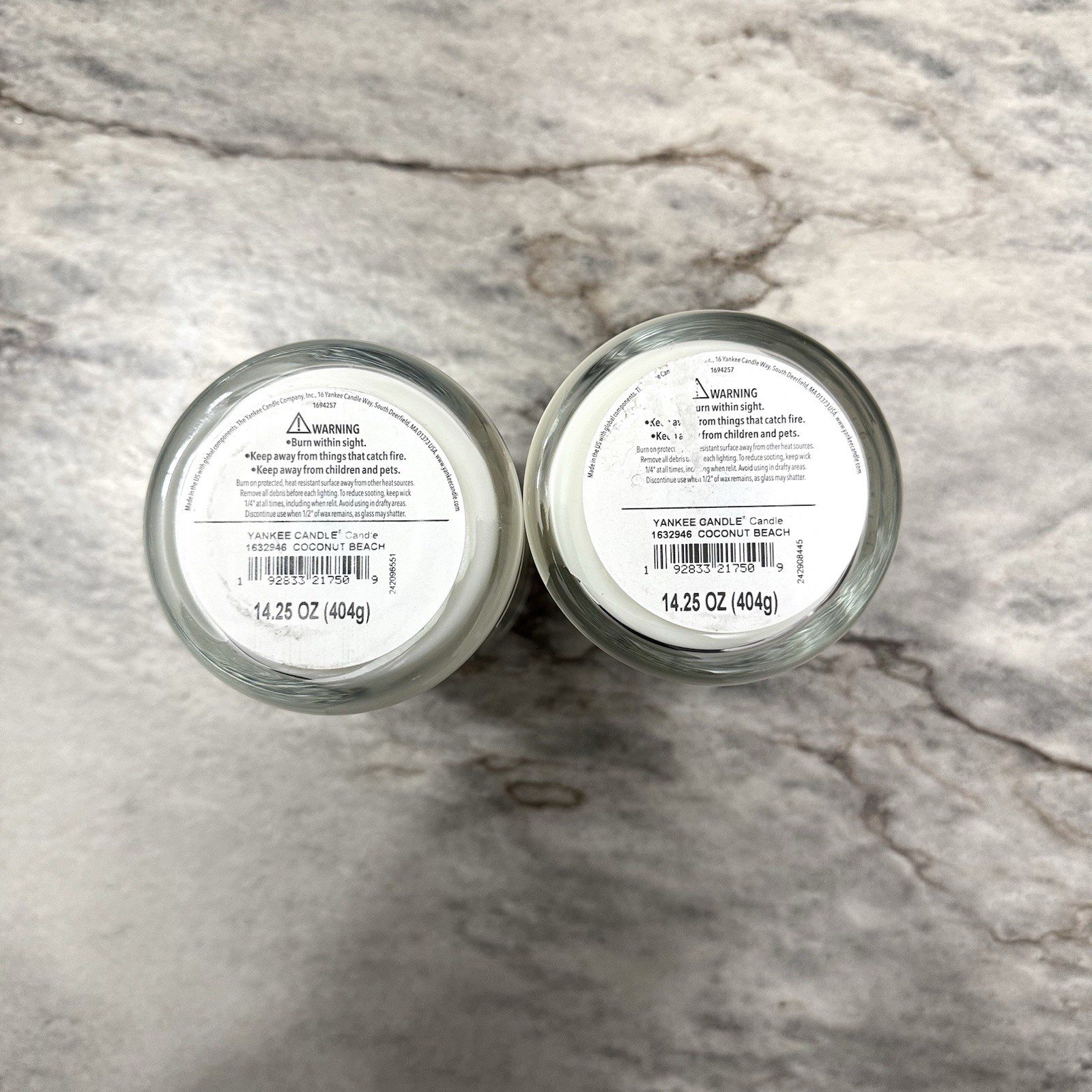 New Lot of 2 Yankee Candle Coconut Beach Signature 14.25oz 1-Wick Candles