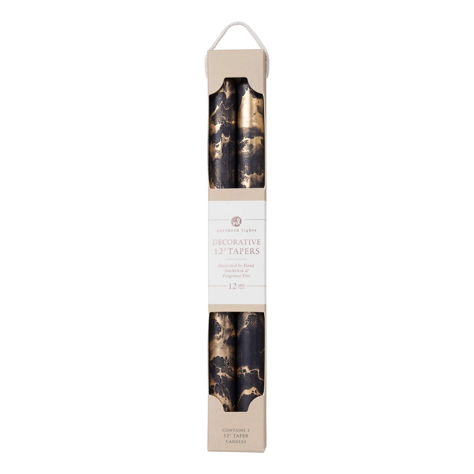 12” Decorative Taper Candle 2-Packs