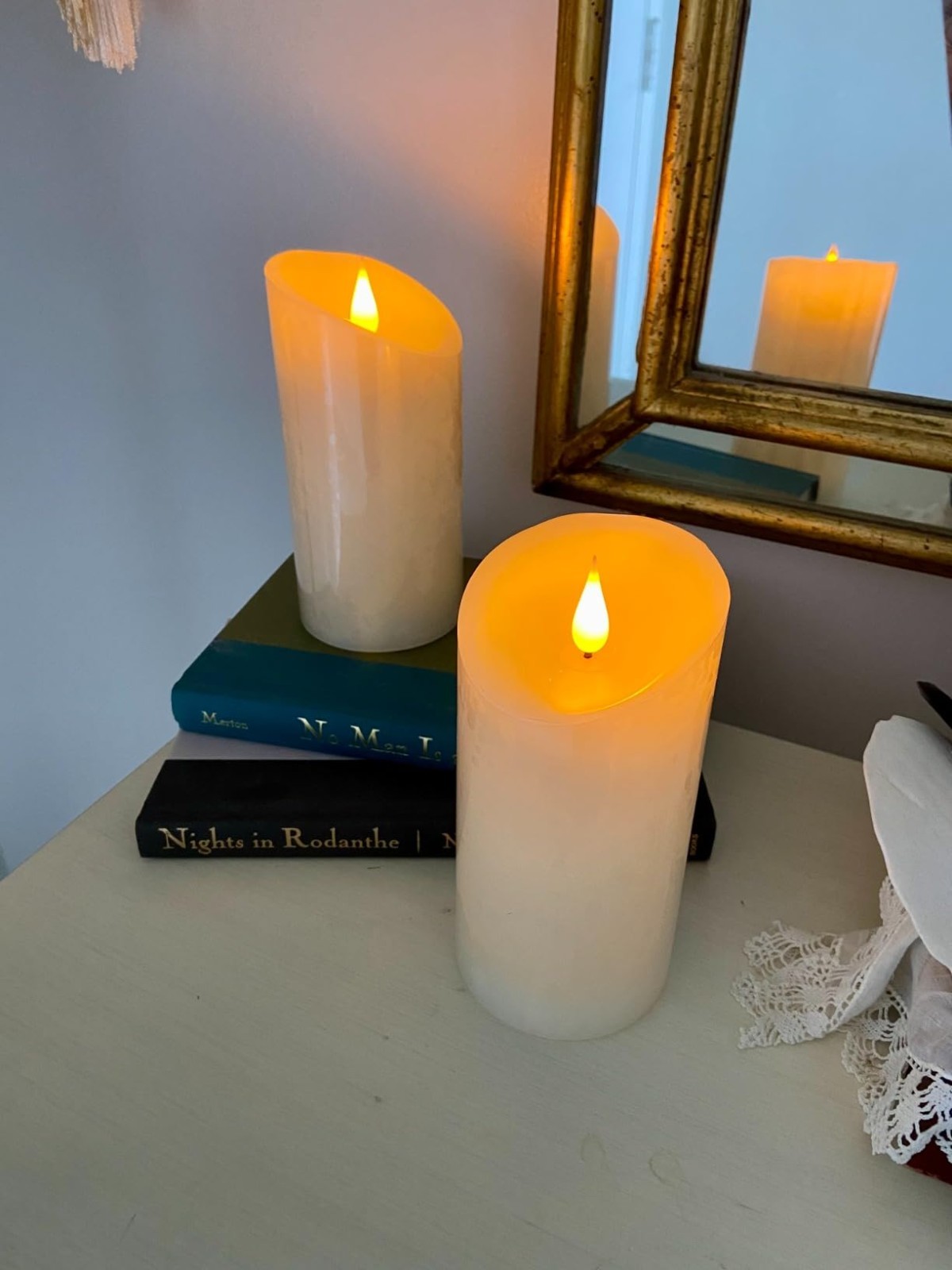 LED Candles With 10-Key Remote Timer Flickering Flameless Outdoor Indoor 2 Pack