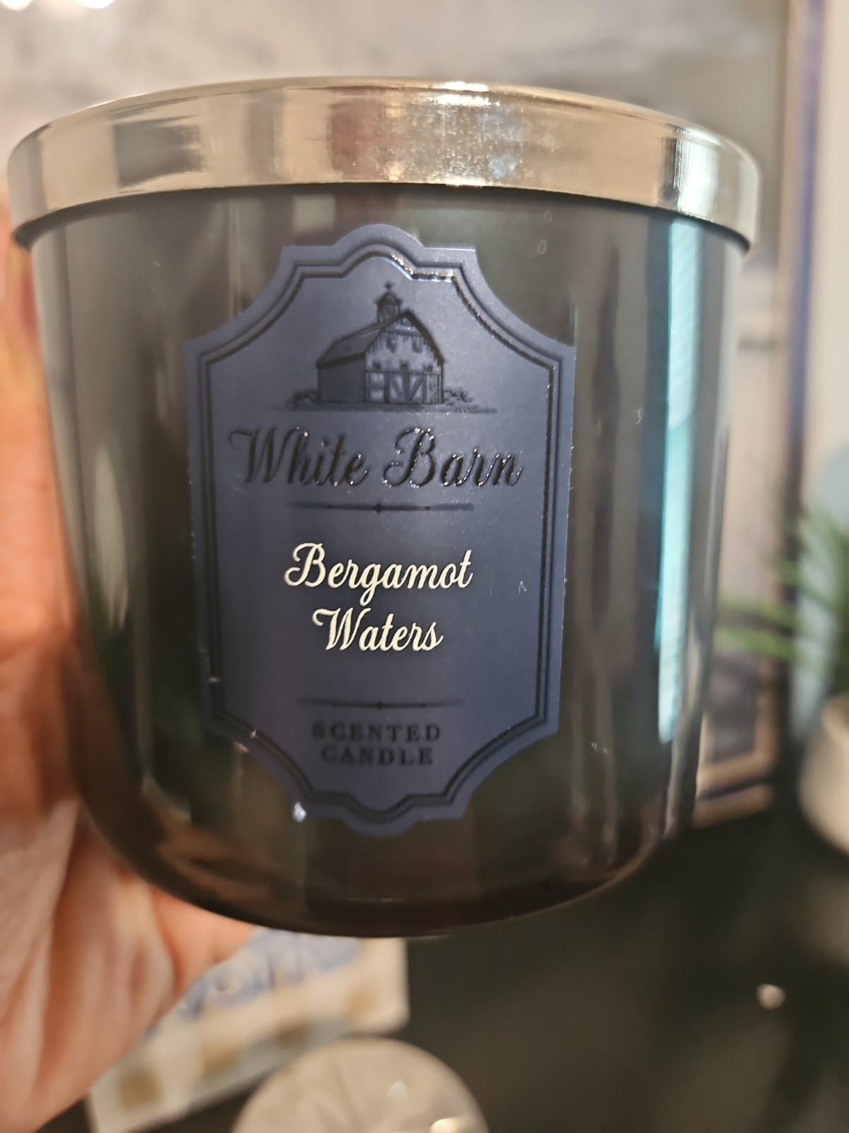 2 NEW White Barn Bergamot Water 3 Wick Scented Candle 14.5oz Bath And Body Works