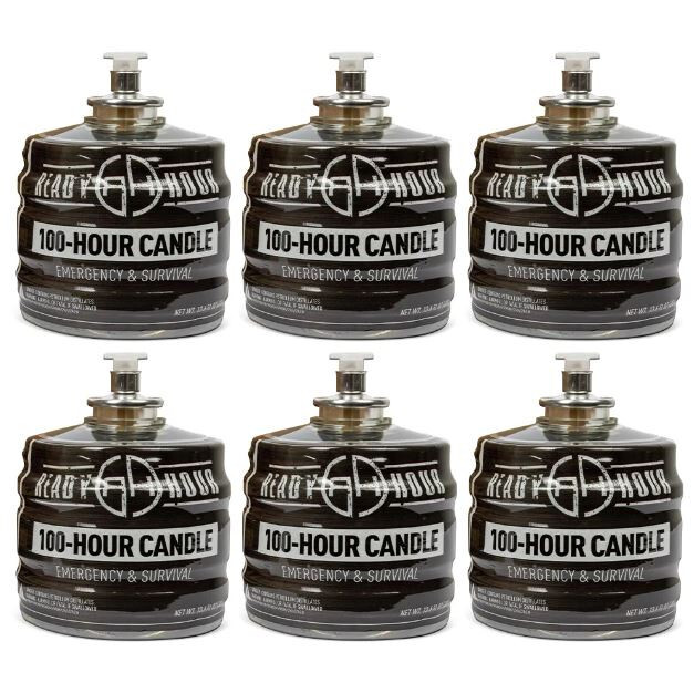 100 Hours Candle Safe Clean-Burning Odorless & Smokeless Emergency Long Term Use