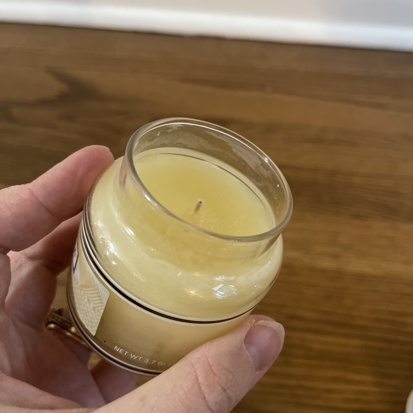 Vintage Yankee Candle BUTTERCREAM Black Band Small Jar Housewarmer, 3.7oz