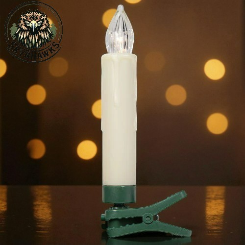 Battery Operated Cordless Flickering LED Candles with Clips & Remote 10 Candles