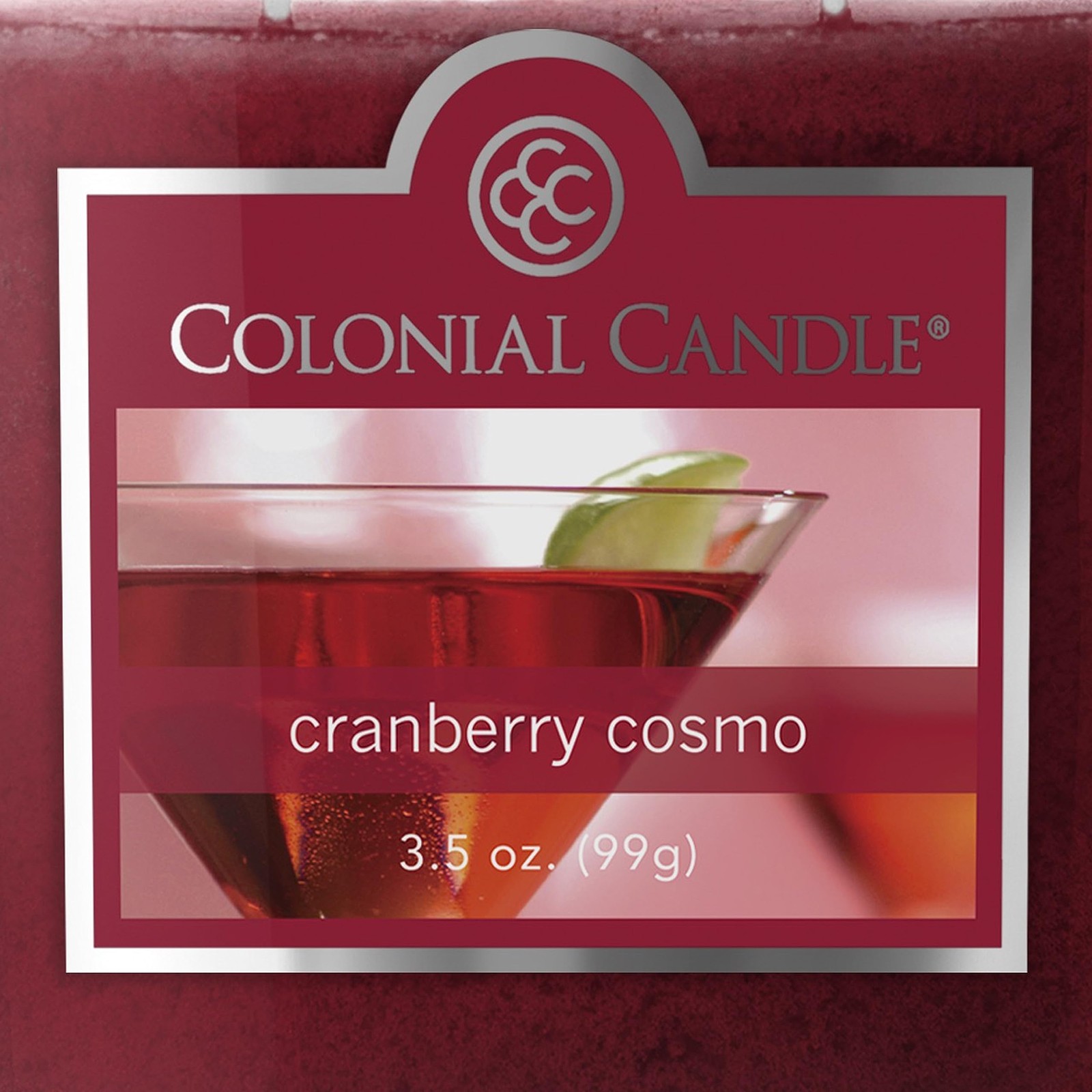 Cranberry Cosmo Scented Jar Candle, 2 Wick, 3.5 oz, Mottled Wax Candle