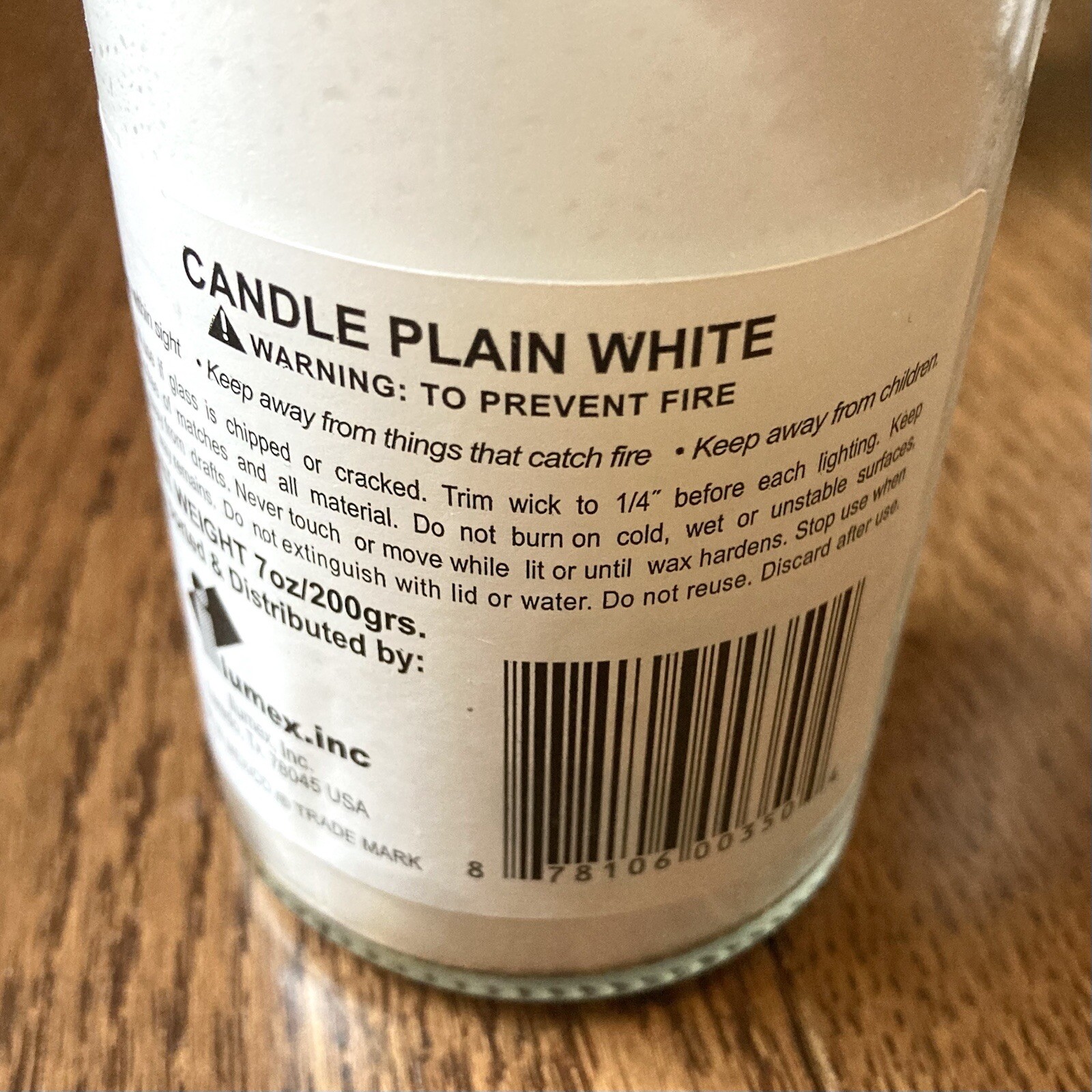 12 Tall Jar White Clear Blank Candles Glass For Crafts Labels Bulk Lot 8 inch