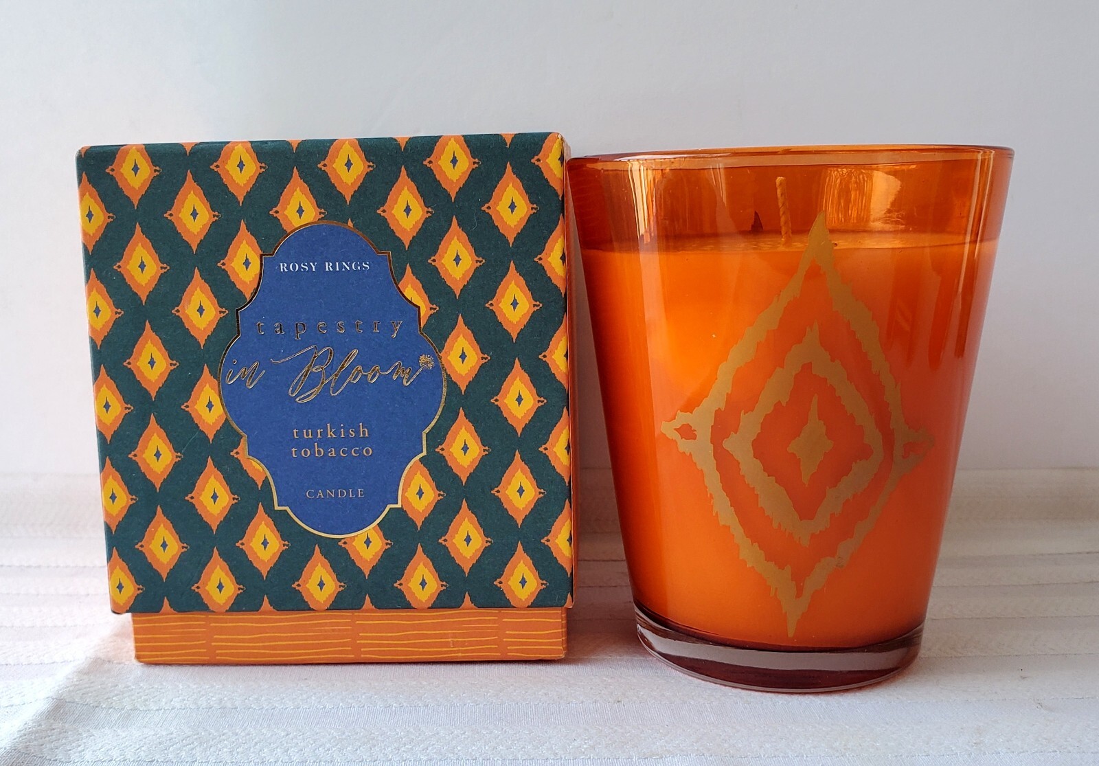 Rosy Rings 12 oz. Turkish Tobacco Candle – 65 Hours – Potent – NEW