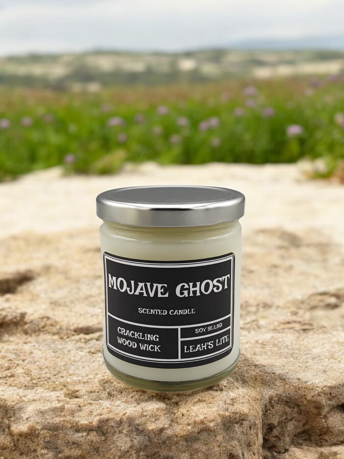 Wood wick * MOJAVE GHOST * Byredo TYPE * scented * Leah’s Lite Candle * 9oz
