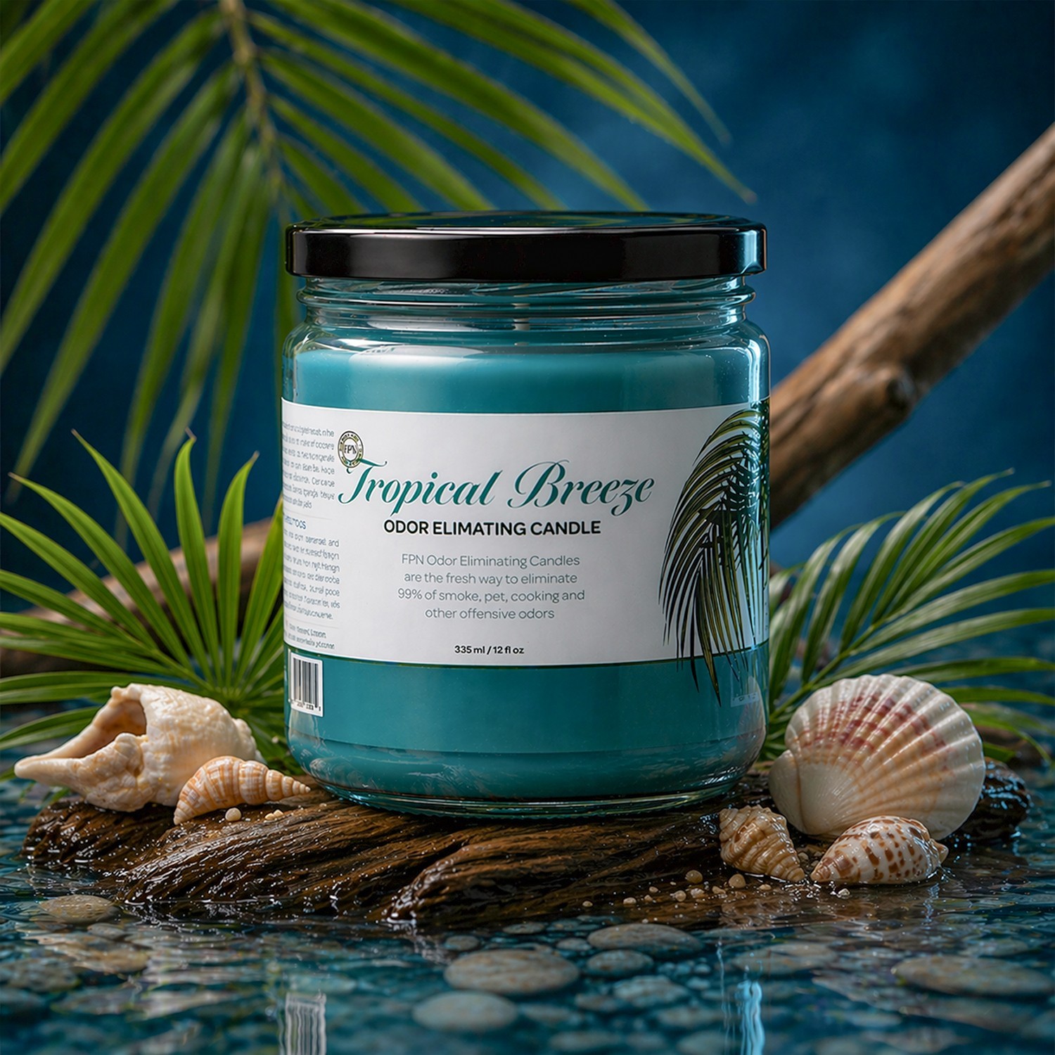 FPN Pet Cooking Smoke Odor Eliminating Candles Tropical Breeze Scent 12oz – 2 Ct