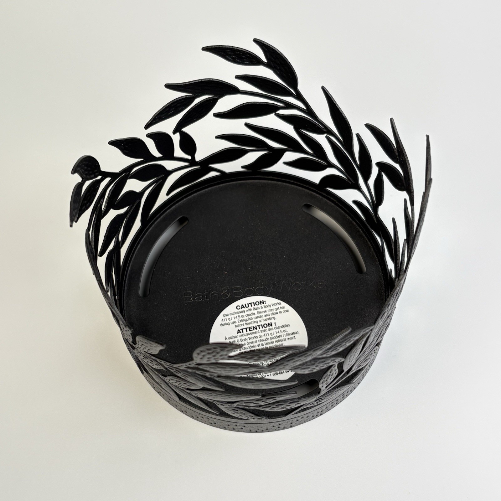 Bath and Body Works Modern Branches 3-Wick Candle Holder Black (For 4″ candle)