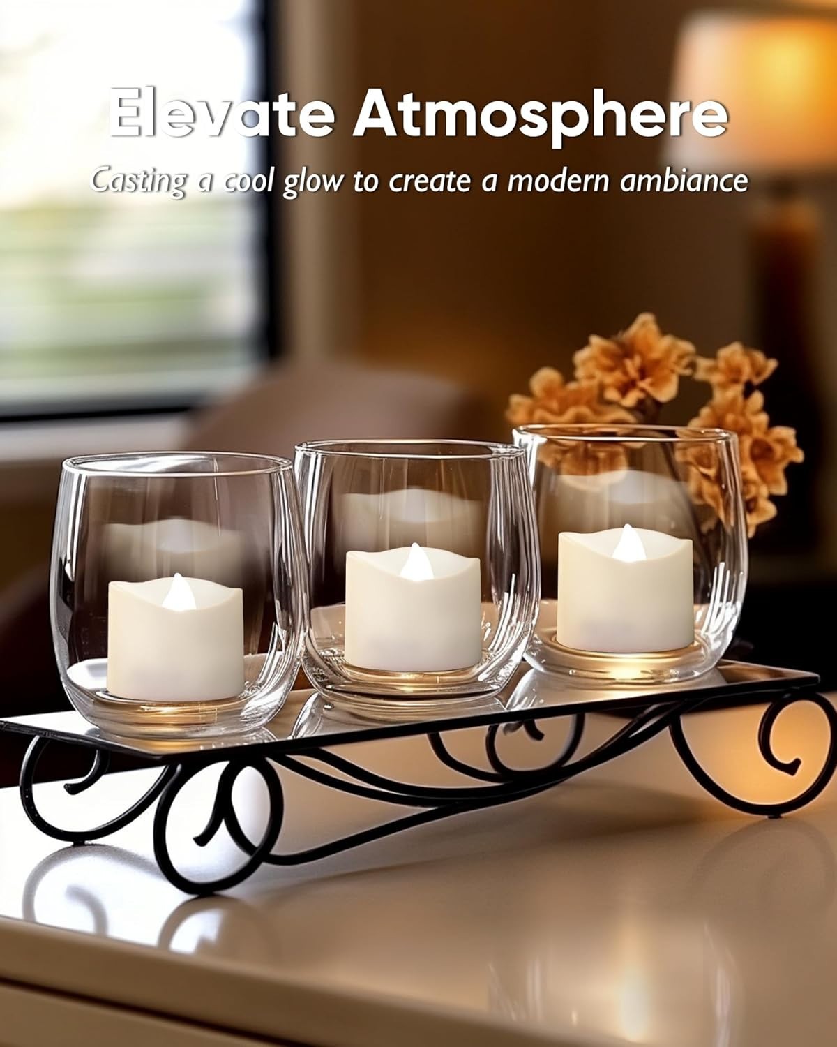 Elegant 24 Flameless Tea Lights – 200+ Hour Battery Life for Every Occasion