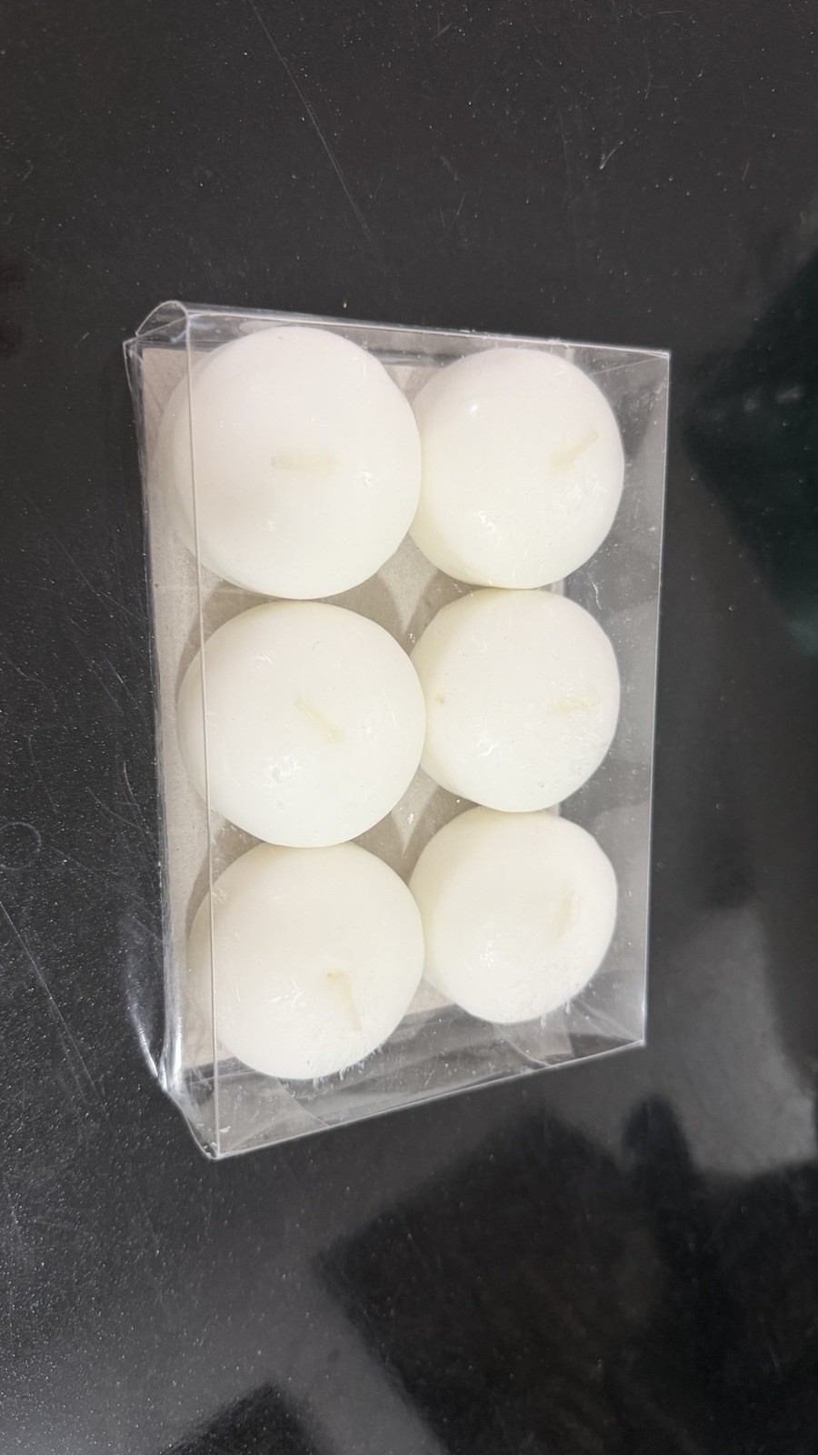 White Tealight Candles Unscented Wax Round Small 6 Pack Made in Thailand
