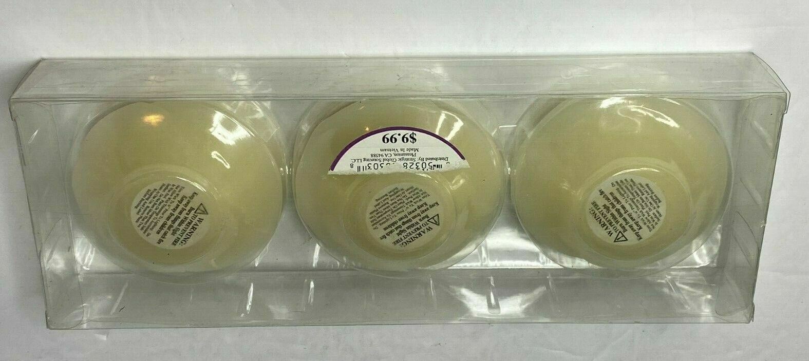 White Rose Candles 3″ Diameter Set of 3