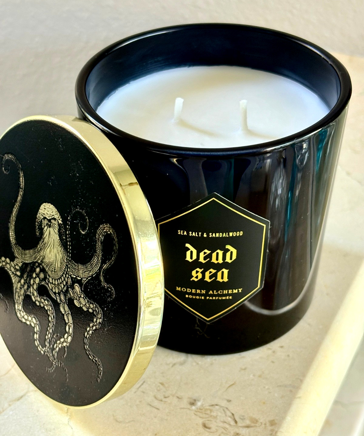 Modern Alchemy Dark Academia Candle DEAD SEA Sandalwood Gothic 2 wick