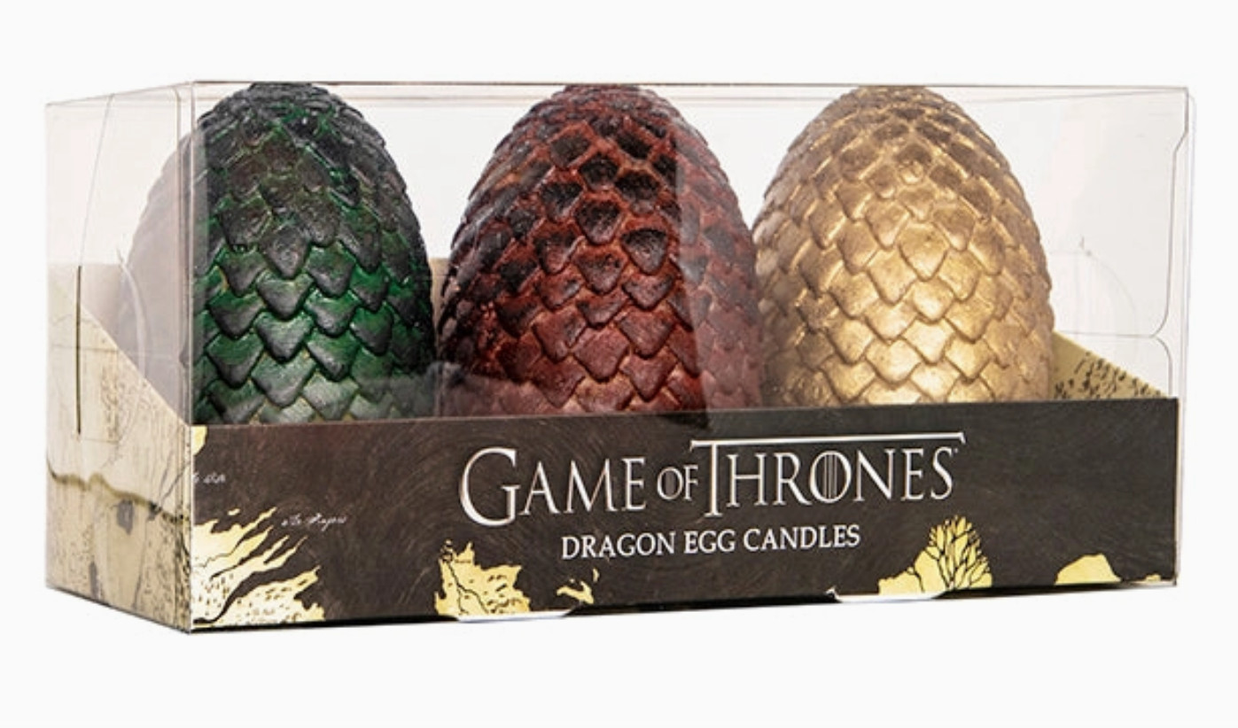Game of Thrones Dragon Egg Candles, Set of 3