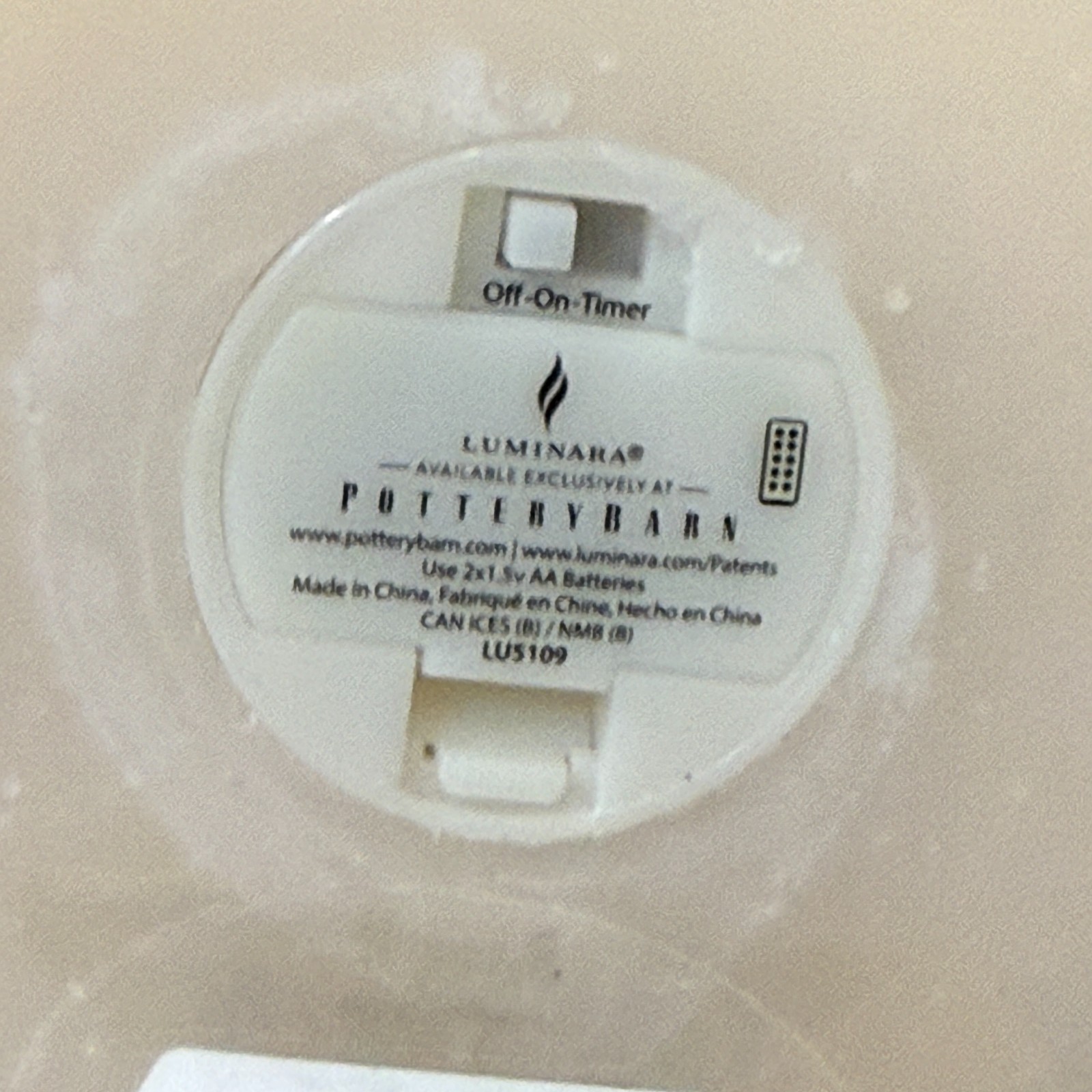 POTTERY BARN PREMIUM FLICKERING FLAMELESS FROSTED TREE CANDLE, XL 13″~TRUE WHITE