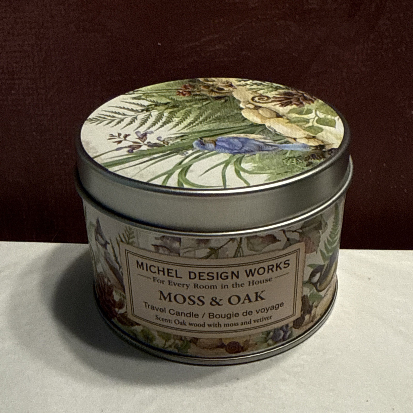 Two MICHEL DESIGN WORKS ~ MOSS & OAK ~ Candle 5.5 oz X 2 Oak Moss Vetiver