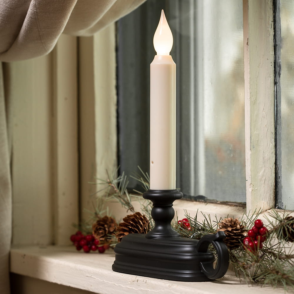 2-in-1 Cordless Window Candle, Dusk til Dawn Sensor, LED, Single Candle