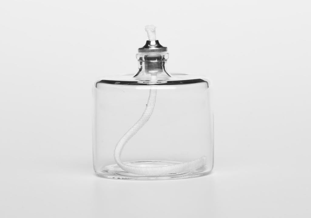2 oz Refillable Glass Oil Candle for Indoor Events Emergency Lighting