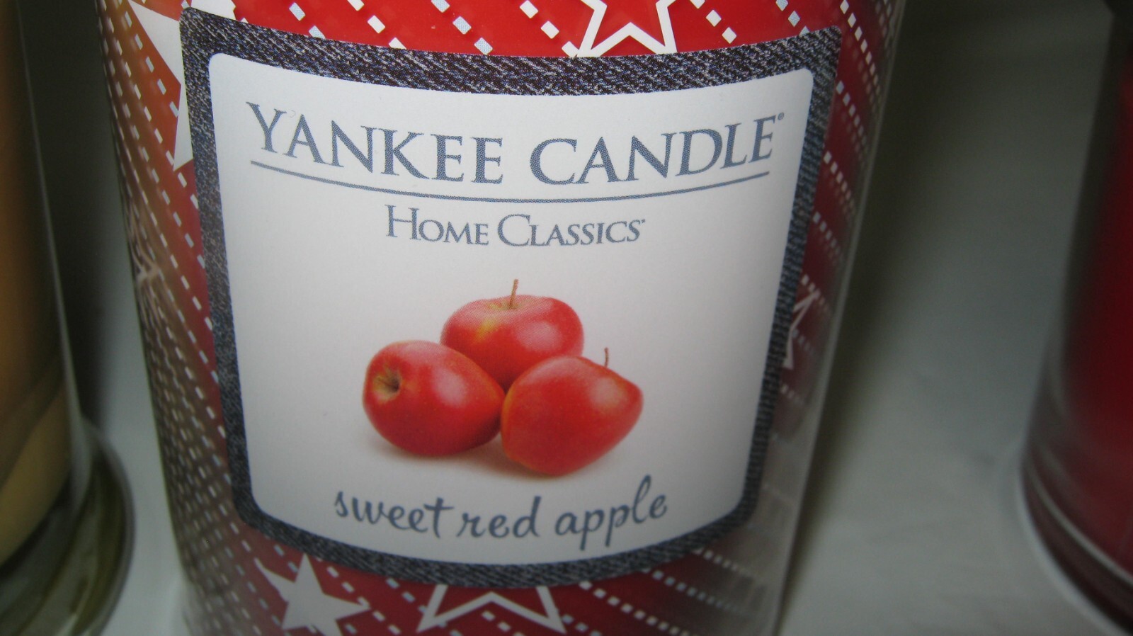 Lot of 3 NEW Jars of YANKEE CANDLES trefoils macintosh sweet red apple 7/8/12 oz