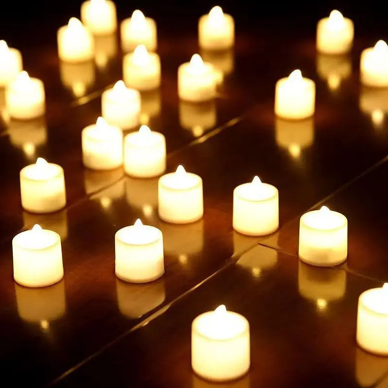 12PCS Flameless LED Tealight Candles Battery Wedding Party Decor