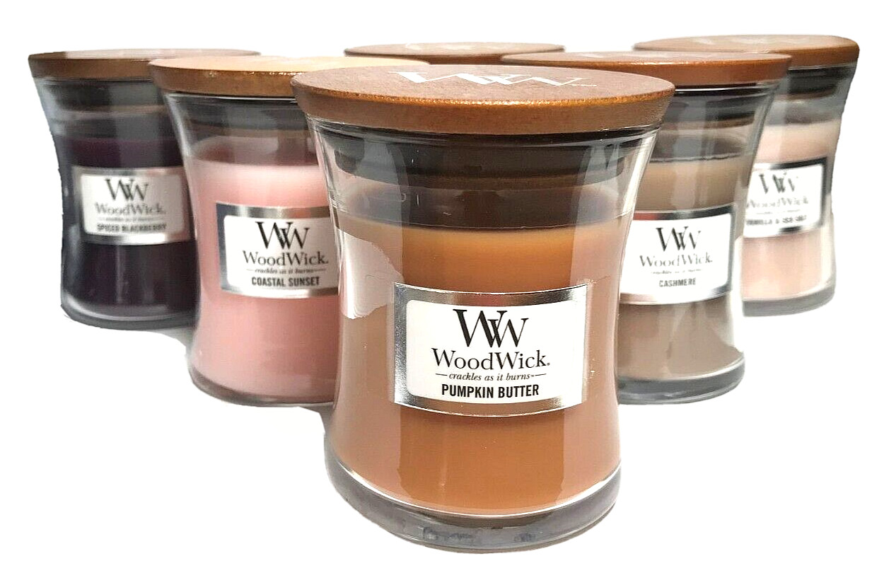 WOODWICK by Yankee Candle Mini Hourglass 3 oz ~ CHOICE of Scent ~ FREE SHIP