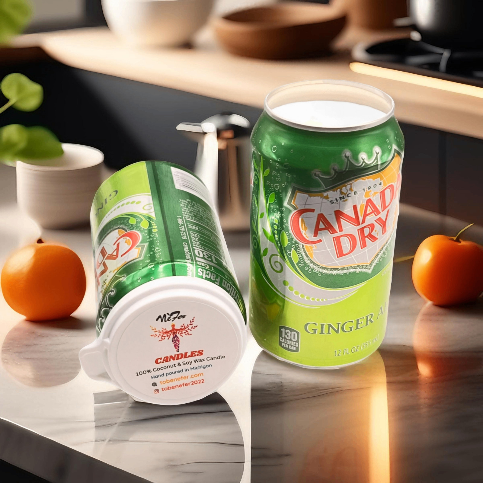 Canada Dry Ginger Ale Soda Scented Soy Wax Can Candle | 12 oz Soda Pop Candle