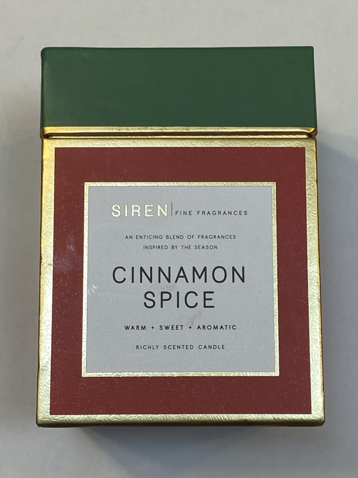 DW Home Candle Siren Cinnamon Spice Glass Jar Fine Fragrances Scented New in Box