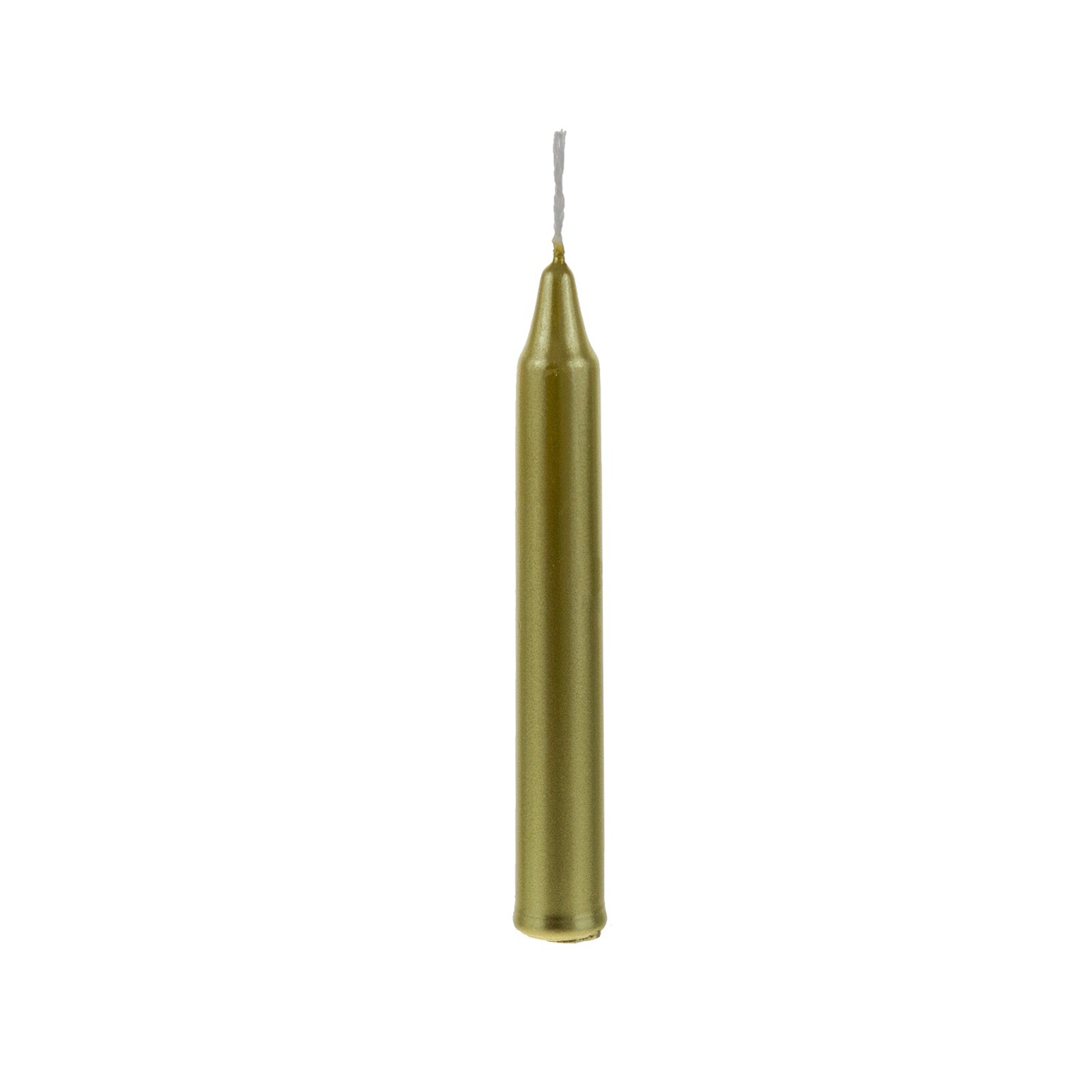 Mega Candles – Unscented 4″ Chime / Spell Taper Candles – Gold, Set of 20