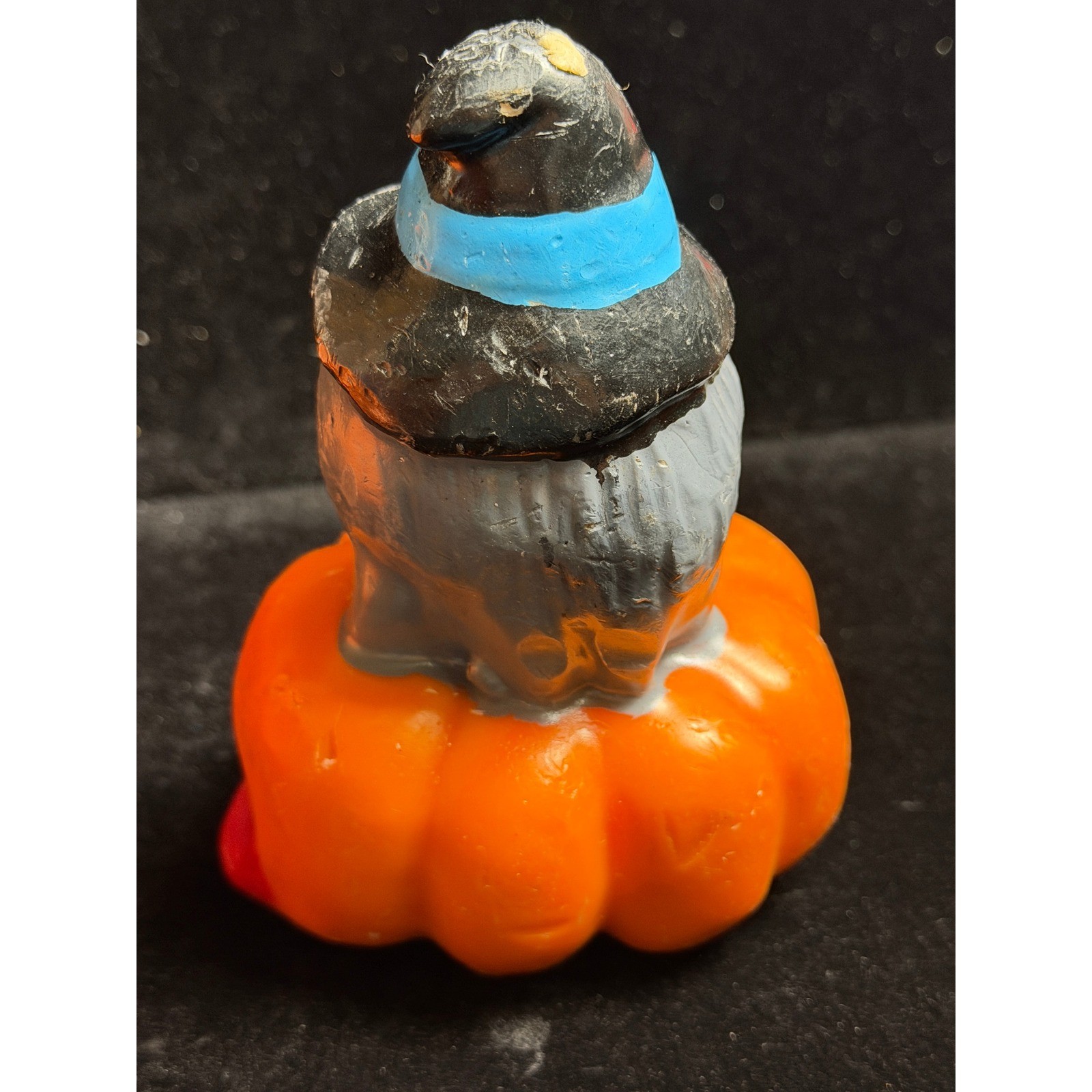 Vintage Halloween Pumpkin and Witch Candle Set: Retro Fall Decor, Orange 2 Piece