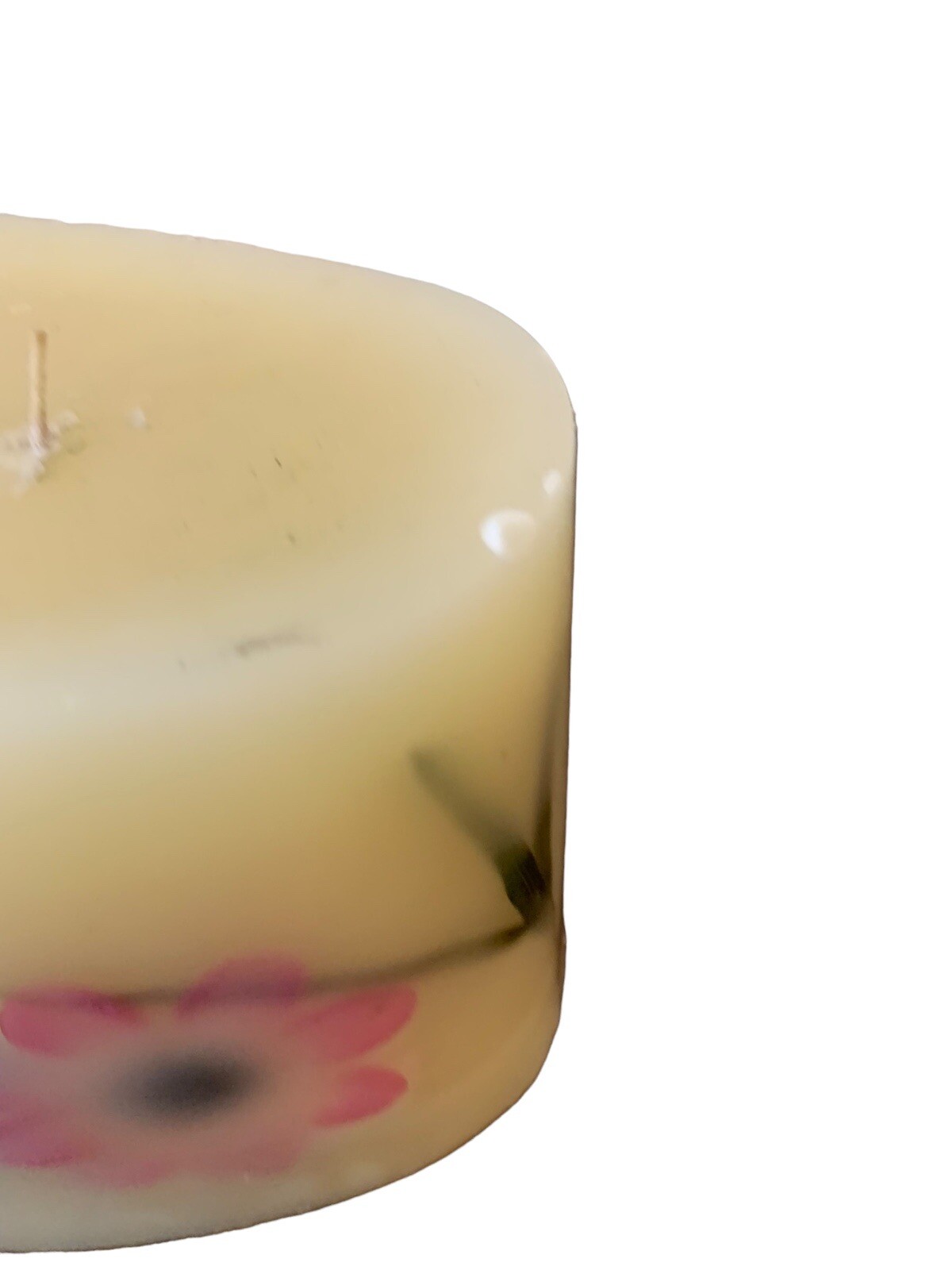 Large Botanical Candle 3 Wick Scented Pressed Flower 12×6 Vanilla