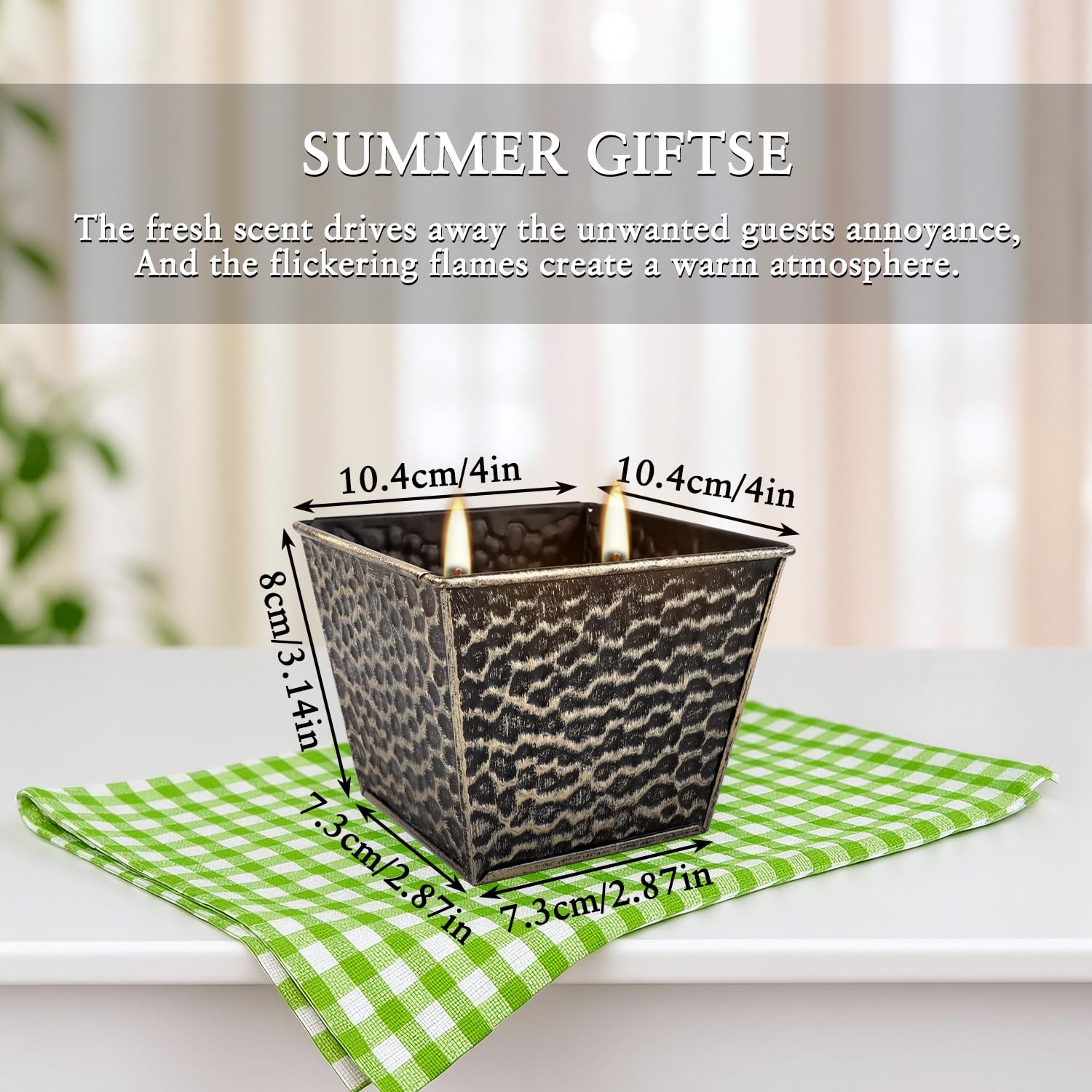 2Pcs Citronella Candles Outdoor Indoor-Large 12oz Scented 50H Long Lasting Su…
