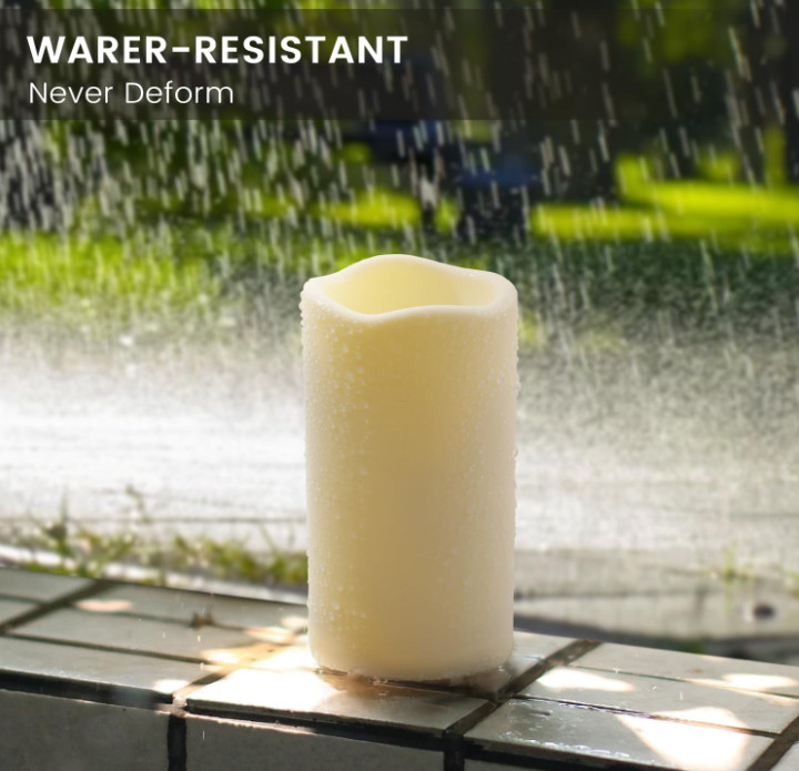 LED Candles With 10-Key Remote Timer Flickering Flameless Outdoor Indoor 2 Pack