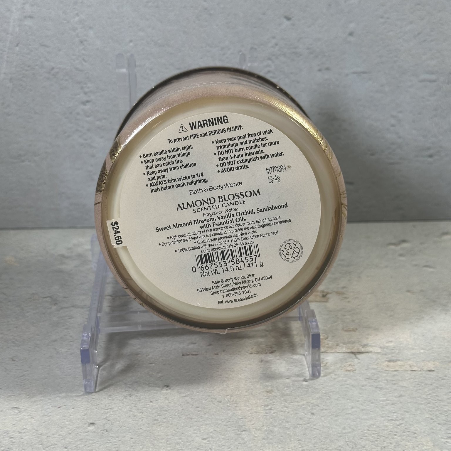 Bath & Body Works Almond Blossom Scented Jar Candle 14.5 oz