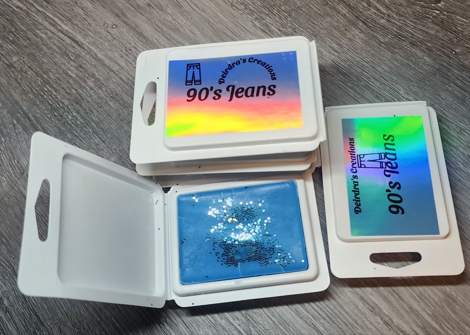 STRONG Scented Wax Tart Melts Clamshell SNAP Bar 90’S JEANS 2.7 OUNCES