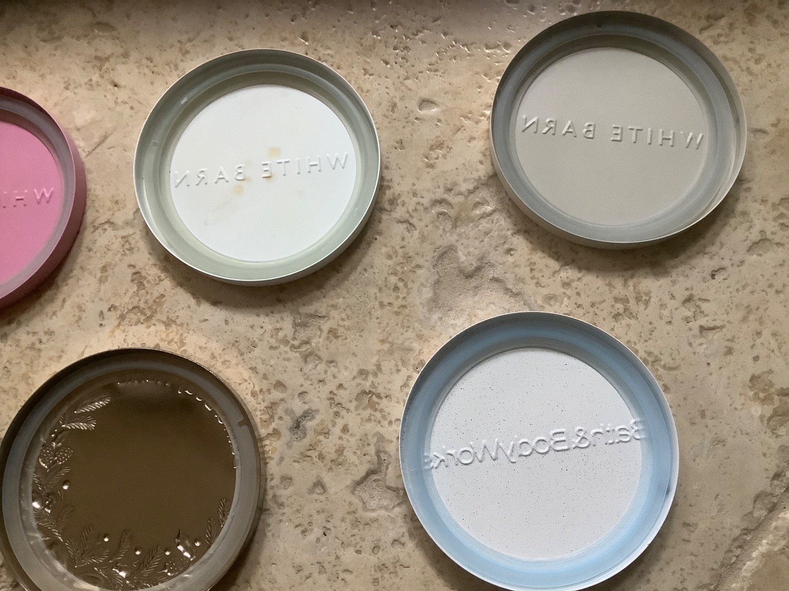 Bath & Body Works 3 Wick Candle Lids Multi Color Metal (Lids Only – Lot of 9)