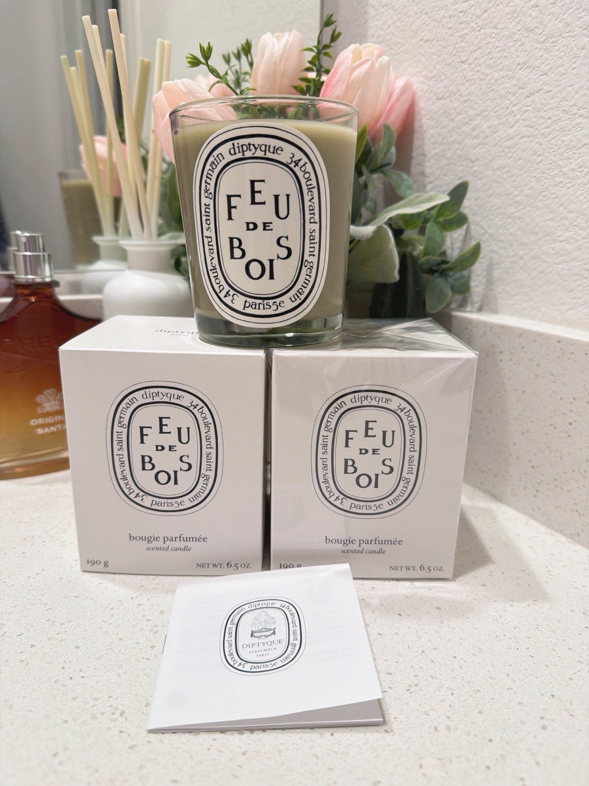 Diptyque Feu De Bois Bougie Parfumee Candle Wood Fire Campfire Smoke 6.5 oz NIB