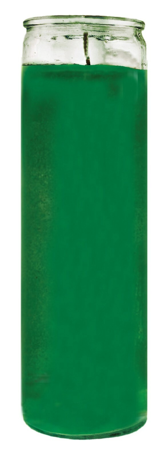 CANDLE GLASS JAR PLAIN GREEN VELA VERDE BURNS 120 HOURS
