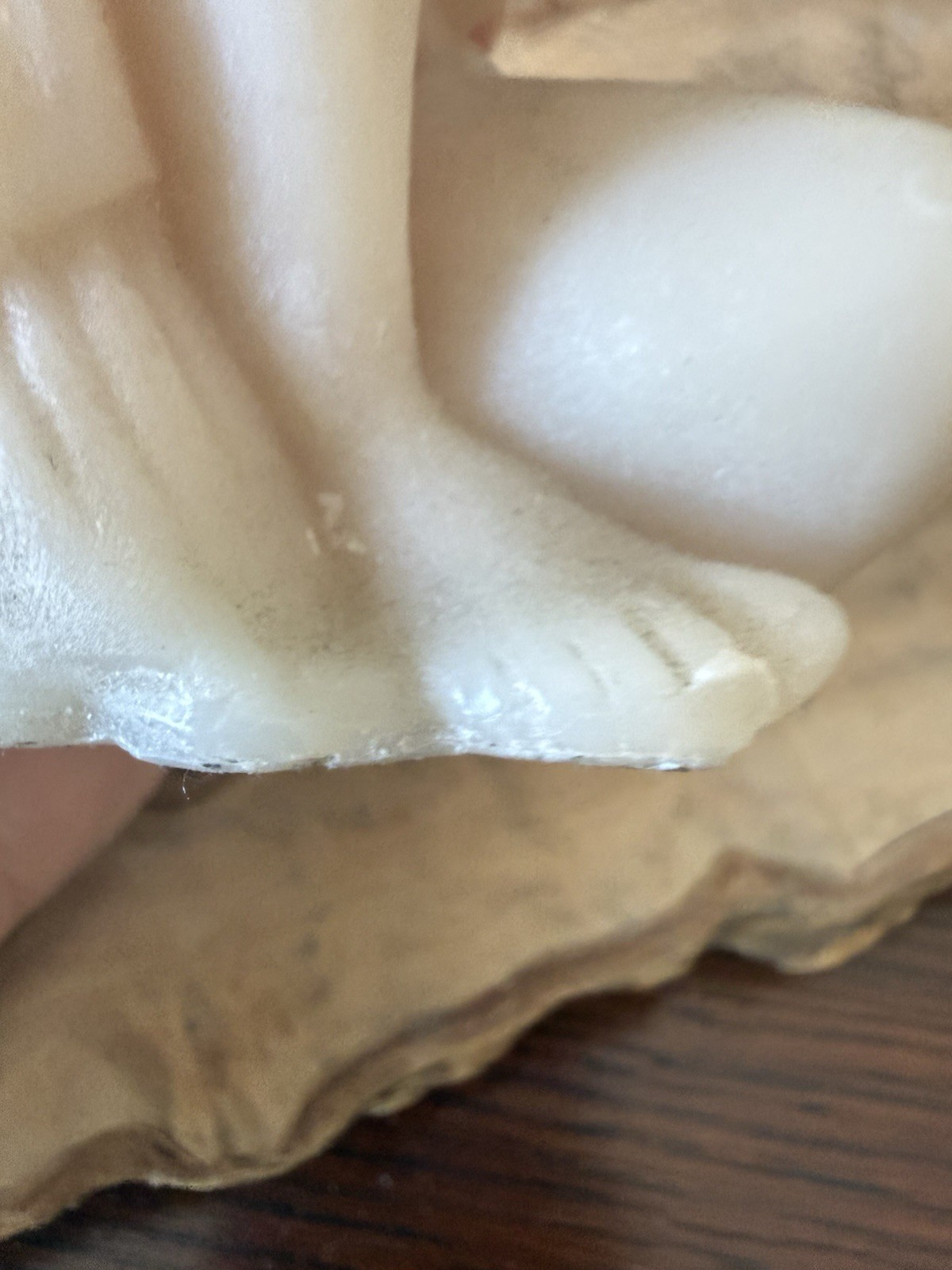 Vintage Nude Woman Figure Candle Ivory Wax Sculpture Art Deco Style Unused