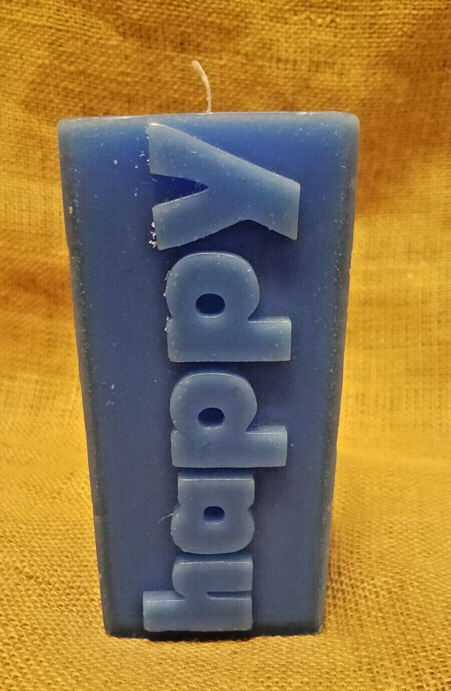 Walgreens Brand Modern Expressions Blue HAPPY Candle