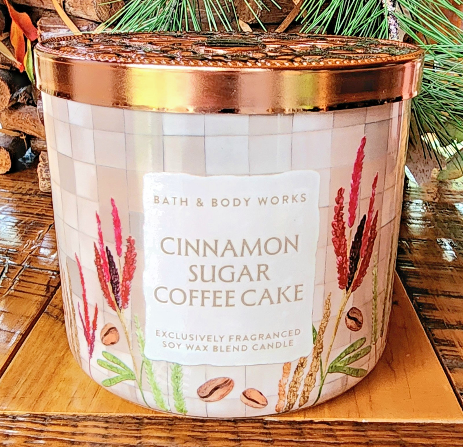 2026☀️SUMMER~🥮💛CINNAMON SUGAR COFFEE CAKE~3 WICK CANDLE~Bath & Body~SHIP FREE!